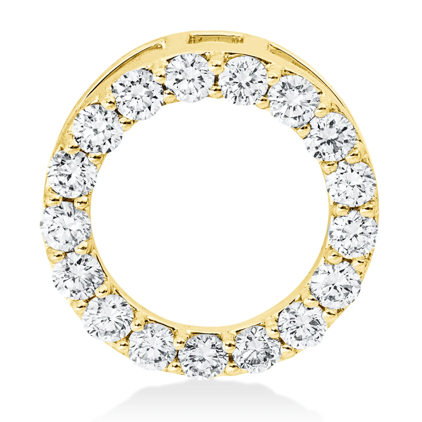 Anhänger Kreis aus 750 Gelbgold 17 Brillanten 0,54ct W-SI 12,8x12,8mm