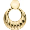 Anhänger Kreis aus 333 Gold Gelbgold 21,5x16,3mm mattiert diamantiert