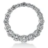 Anhänger Kreis aus 750 Gold Weißgold 18 Brillanten 0,45ct TW-SI Ø13mm