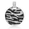 Anhänger Kreis aus 750 Gold Weißgold 235 Diamanten 1,69ct 31,8x25,5mm