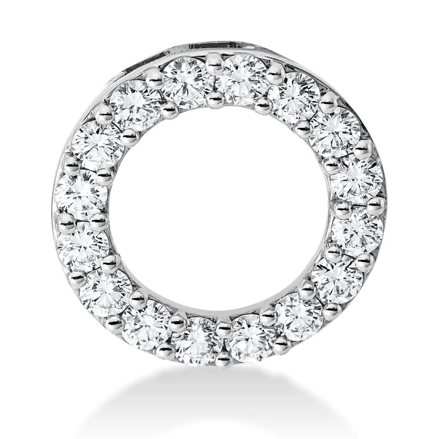 Anhänger Kreis aus 750 Weißgold 16 Brillanten 0,87ct TW-SI Ø15,3mm