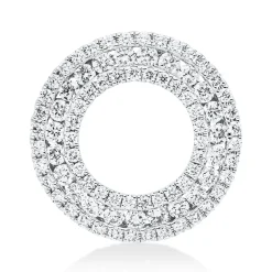 Anhänger Kreis aus 750 Weißgold 85 Brillanten 0,84ct TW-SI Ø16,8mm