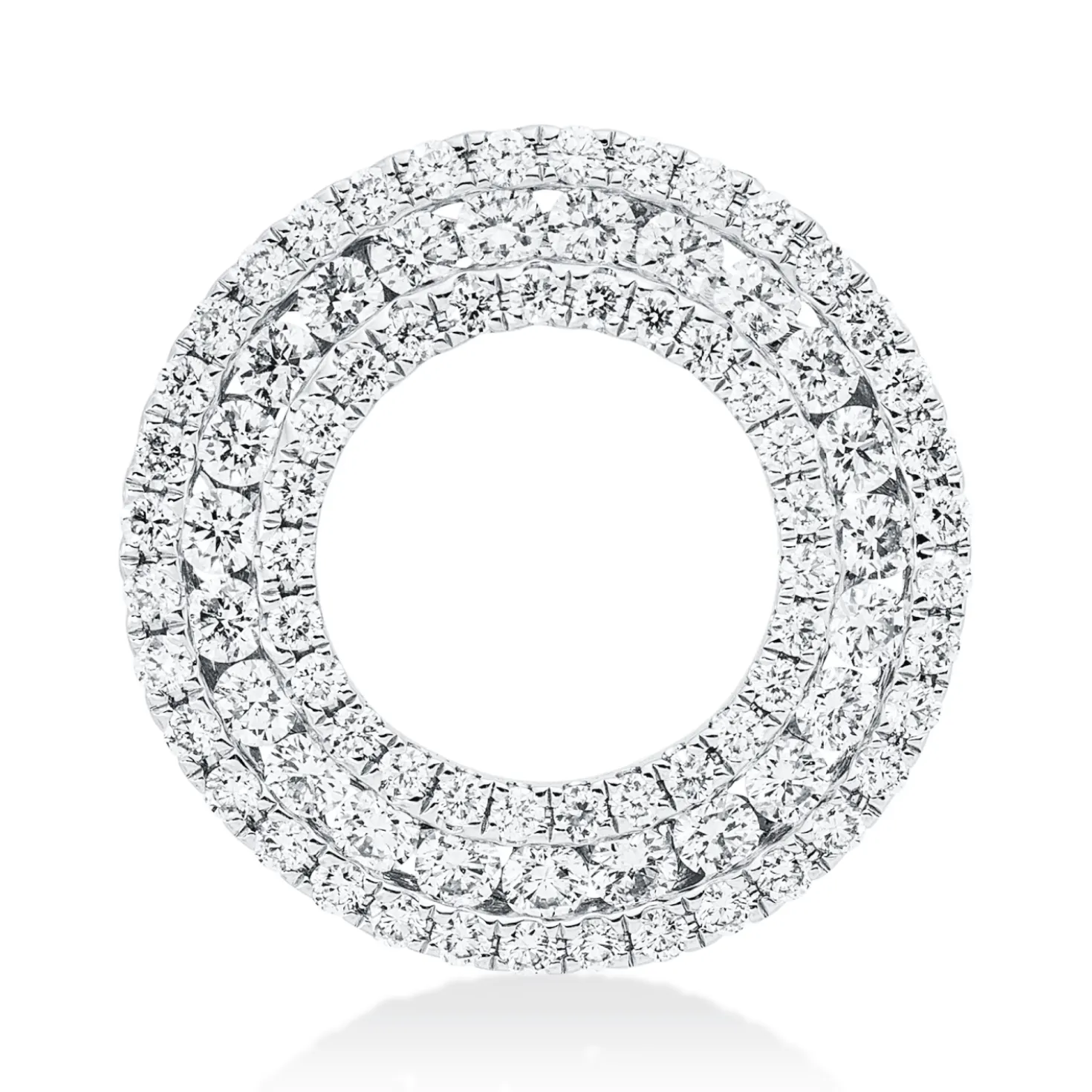 Anhänger Kreis aus 750 Weißgold 85 Brillanten 0,84ct TW-SI Ø16,8mm