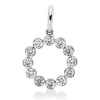 Anhänger Kreis aus 750 Weißgold 12 Brillanten 0,44ct TW-SI 18,2x11,8mm mit Öse