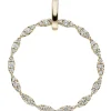 Anhänger Kreis mit 42 Diamanten 0.26Ct W/SI Brillanten rund 585 Gold Gelbgold