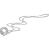Anhänger Kreis Ø 16,7mm 585 Gold Weißgold mattiert 30 Diamanten 0,195 Ct. W-SI