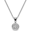 Anhänger Kreis Ø10mm 585 Gold Weißgold mit 17 Diamanten 0,25ct TW-SI