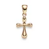 Anhänger Kreuz abgerundet 23,5x12mm aus 585 Gold Rotgold glänzend