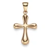 Anhänger Kreuz abgerundet 31,5x17mm aus 585 Gold Rotgold glänzend