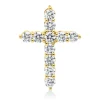 Anhänger Kreuz aus 750 Gelbgold 11 Brillanten 0,97ct TTLB-SI 21,7x16,1mm