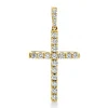 Anhänger Kreuz aus 750 Gelbgold 20 Brillanten 0,49ct TW-SI 31,2x16,7mm mit Öse