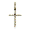 Anhänger Kreuz aus 750 Gelbgold 21 Brillanten 0,38ct TW-VSI/SI 29,7x15,6mm
