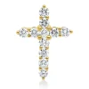 Anhänger Kreuz aus 585 Gelbgold 11 Brillanten 1,02ct W-SI/PI 21,6x16mm