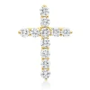 Anhänger Kreuz aus 750 Gelbgold 11 Brillanten 0,83ct W-SI 19,9x14,2mm