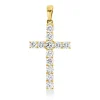 Anhänger Kreuz aus 750 Gelbgold 12 Diamanten 0,69ct TW-VSI/SI 26,5x13,2mm