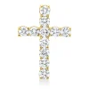 Anhänger Kreuz aus 750 Gold Gelbgold 11 Brillanten 1ct TW-SI 20,5x14,8mm