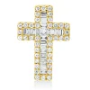 Anhänger Kreuz aus 750 Gold Gelbgold 65 Diamanten 0,35ct TW-SI 16x11mm