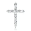 Anhänger Kreuz aus 750 Gold Weißgold 11 Brillanten 2,98ct TW-SI 30x22mm