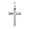 Anhänger Kreuz aus 750 Gold Weißgold 68 Diamanten 1,05ct 34,4x18,2mm mit Öse