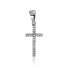Anhänger Kreuz aus 750 Weißgold 20 Brillanten 0,04ct TW-SI 12,2x6,5mm mit Öse