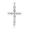 Anhänger Kreuz aus 750 Weißgold 11 Brillanten 0,16ct TW-SI 27,5x15,1mm mit Öse