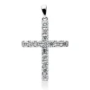 Anhänger Kreuz aus 750 Weißgold 15 Brillanten 1,5ct TW-VSI/SI 35,5x22,3mm