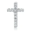 Anhänger Kreuz aus 750 Weißgold 12 Brillanten 0,04ct W-SI 8,1x5,3mm