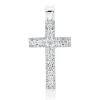 Anhänger Kreuz aus 750 Weißgold 98 Brillanten 0,44ct W-SI 27x13,7mm