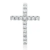 Anhänger Kreuz aus 750 Weißgold 16 Brillanten 0,05ct W-SI 9,9x6,9mm