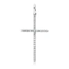 Anhänger Kreuz aus 750 Weißgold 34 Diamanten 0,08ct TW-PI 25,6x12,2mm mit Öse