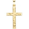Anhänger Kreuz gehämmert 16x26,8mm aus 585 Gelbgold Goldkreuz Kreuzanhänger