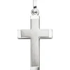 Anhänger Kreuz Kreuzanhänger Silberanhänger Silberkreuz 28,4x15,5mm, 925 Silber