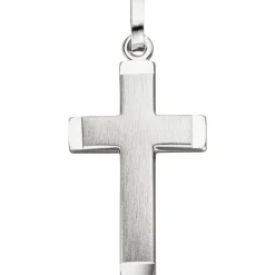 Anhänger Kreuz Kreuzanhänger Silberanhänger Silberkreuz 28,4x15,5mm, 925 Silber
