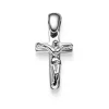 Anhänger Kreuz mit Korpus 19x9mm aus 585 Gold Weißgold glänzend Halsschmuck