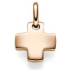 Anhänger Kreuz symmetrisch 10,5x15,5mm aus 585 Gold Rotgold flach massiv Unisex