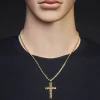 Anhänger Kreuz 39,5x24,5mm aus 585 Gold Gelbgold für Herren glänzend
