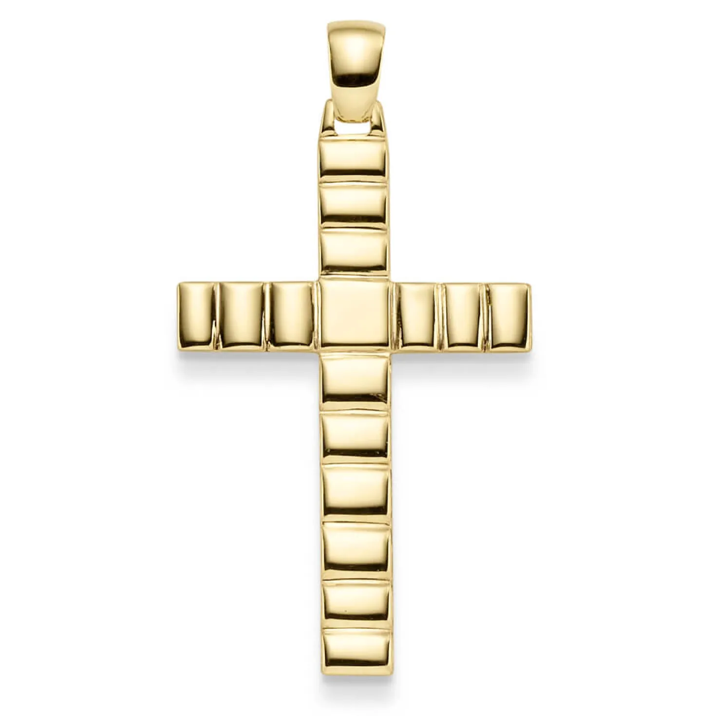 Anhänger Kreuz 39,5x24,5mm aus 585 Gold Gelbgold für Herren glänzend