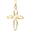 Anhänger Kreuz 31,7x19,5mm aus 375 Gold Gelbgold glänzend Goldanhänger