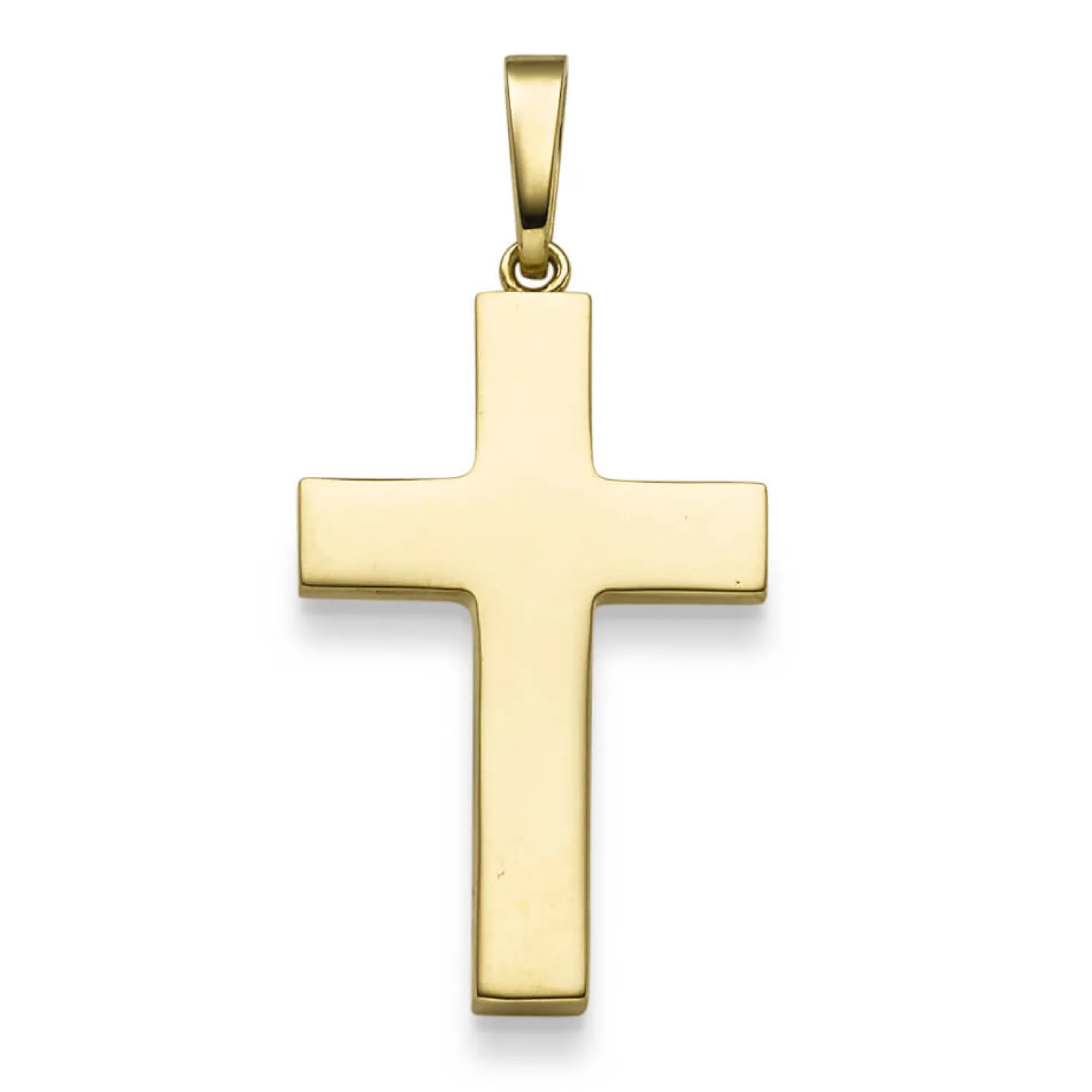 Anhänger Kreuz 38,5x18,3mm aus 585 Gold Gelbgold glänzend schlicht