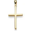 Anhänger Kreuz 30x14,5mm aus 585 Gold Gelbgold Halsschmuck schlicht massiv