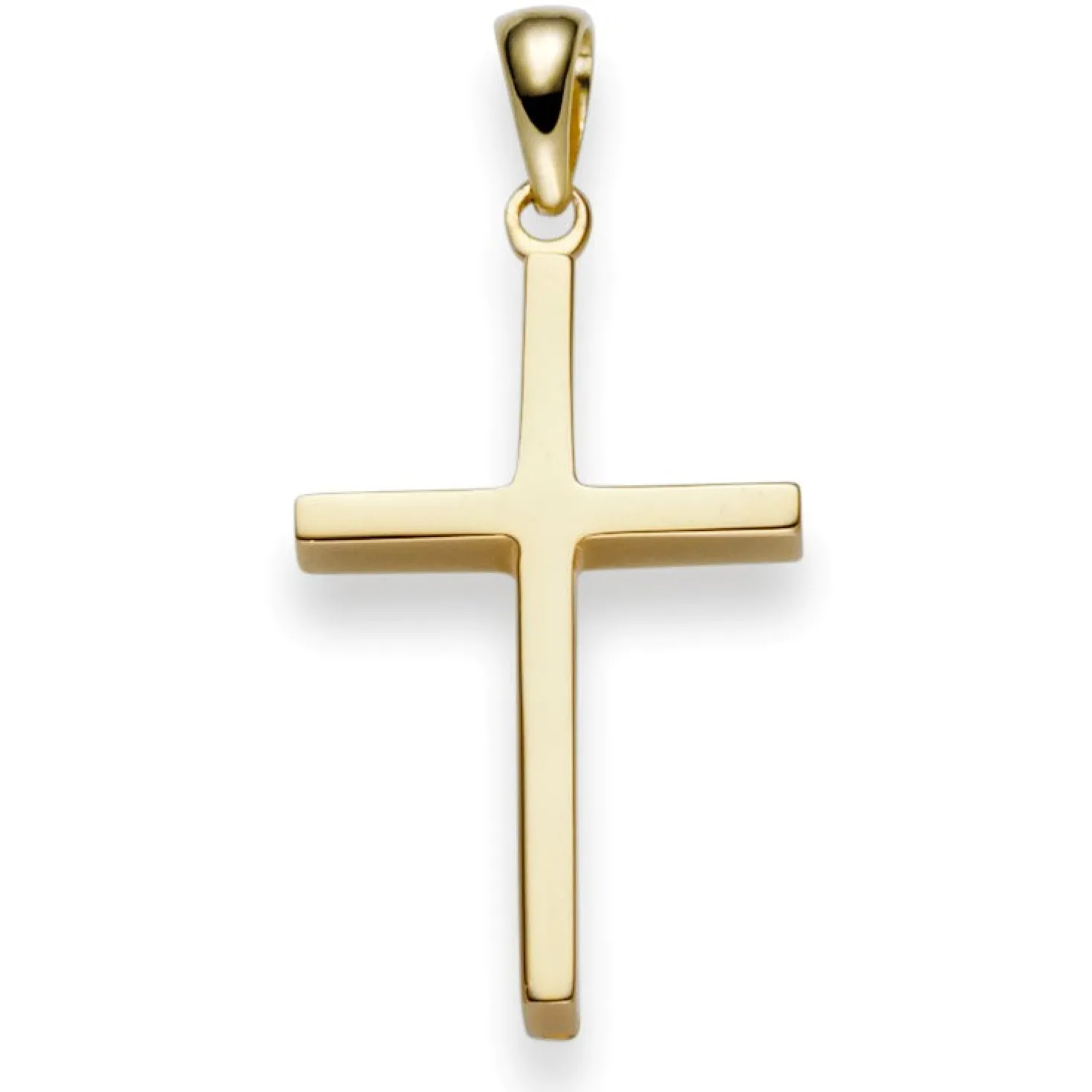 Anhänger Kreuz 30x14,5mm aus 585 Gold Gelbgold Halsschmuck schlicht massiv