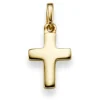 Anhänger Kreuz 20,5x9mm aus 750 Gold Gelbgold massiv schlicht