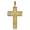 Anhänger Kreuz 36,5x20mm aus 585 Gold Gelbgold mit Struktur-Muster massiv