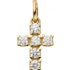 Anhänger Kreuz 14x9mm aus 375 Gold Gelbgold mit 6 Zirkonia