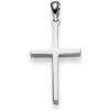 Anhänger Kreuz 30x14,5mm aus 750 Gold Weißgold Halsschmuck schlicht massiv