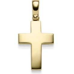 Anhänger Kreuz 30x14,5mm 585 Gold Gelbgold schlicht massiv Halsschmuck