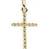 Anhänger Kreuz 19,3x11,6mm Goldkreuz schmal, Stäbchen Spirale, 333 Gold Gelbgold