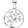 Anhänger Lebensbaum aus echtem 925 Silber mit Zirkonia Silberanhänger