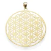 Anhänger Lebensblume mit Ornament Ø35mm 585 Gold Gelbgold rund Halsschmuck