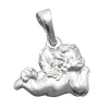 Anhänger liegender Engel 9x13mm aus 925 Sterling Silber mattiert